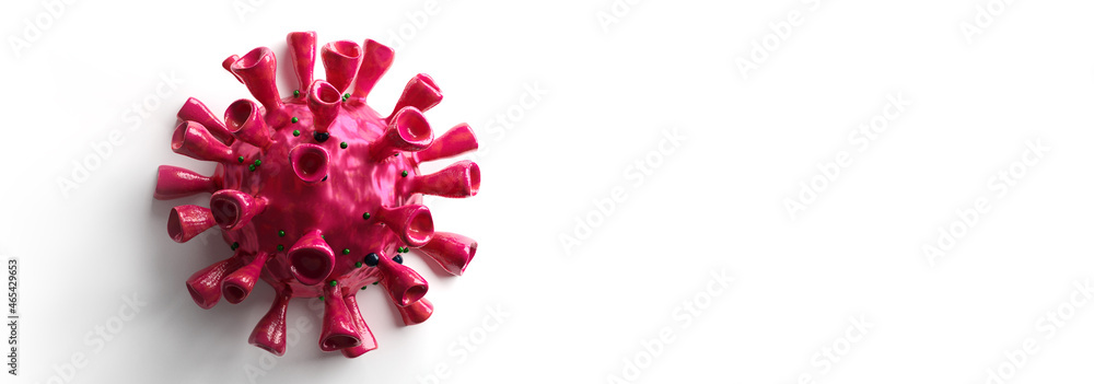 Detail of Corona Virus under the microscope. 3D illustration Detail of Corona Virus under the microscope. 3D illustration