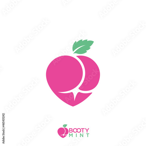 Cute Women's Booty in a Heart Shape Creative Illustration