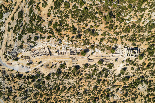 Alahan Monastery is a complex of fifth century buildings located in the mountains of Isauria in southern Asia Minor.Mut district of Mersin province,Turkey. photo