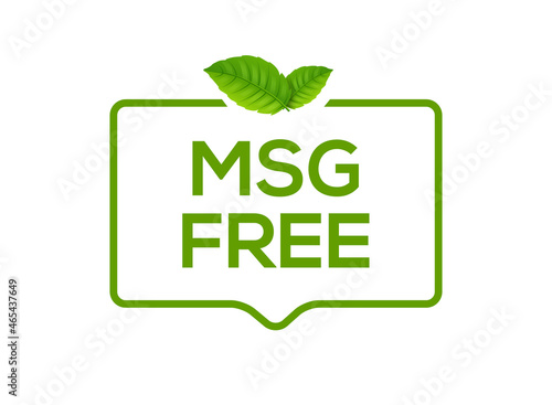 MSG free icon emblem. Spice flavoring no glutamate added logo icon