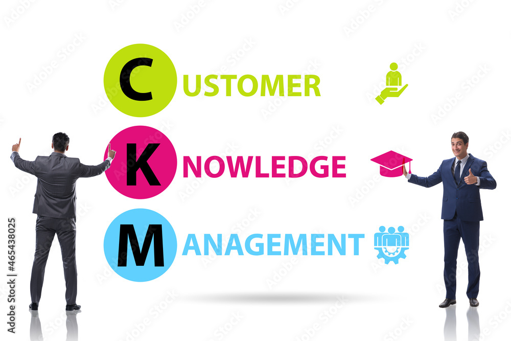 Fototapeta premium Customer knowledge management business concept