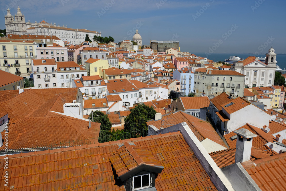 Portugal Lisbon - View from observation deck Miradouro de Santa Luzia