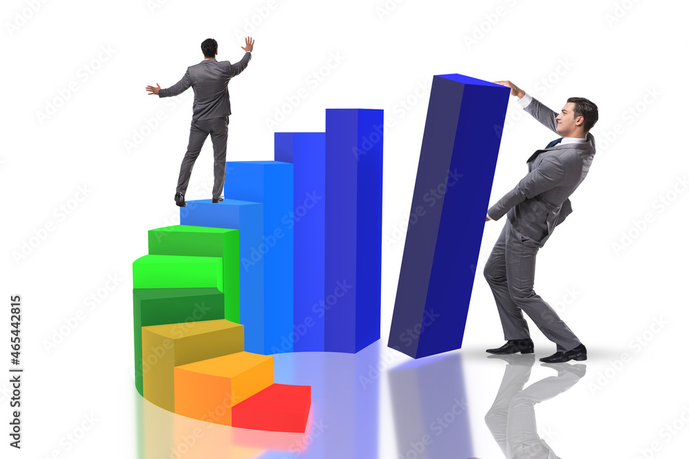 Economic growth concept with business people Economic growth concept with business people