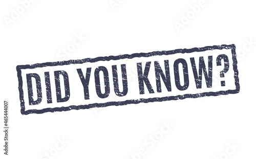 Did you know stamp fact. Interesting vector stamp sign question did you know