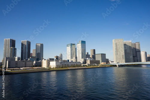 東京ベイエリア 豊洲、晴海運河の風景