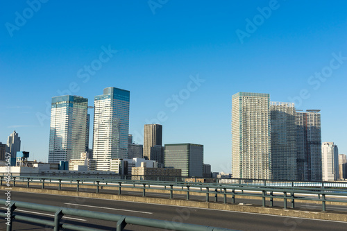 東京ベイエリア 豊洲、晴海運河の風景