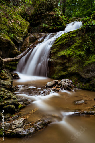 Fototapeta Naklejka Na Ścianę i Meble -  Long exposure photograph of a waterfall in Pennsylvania