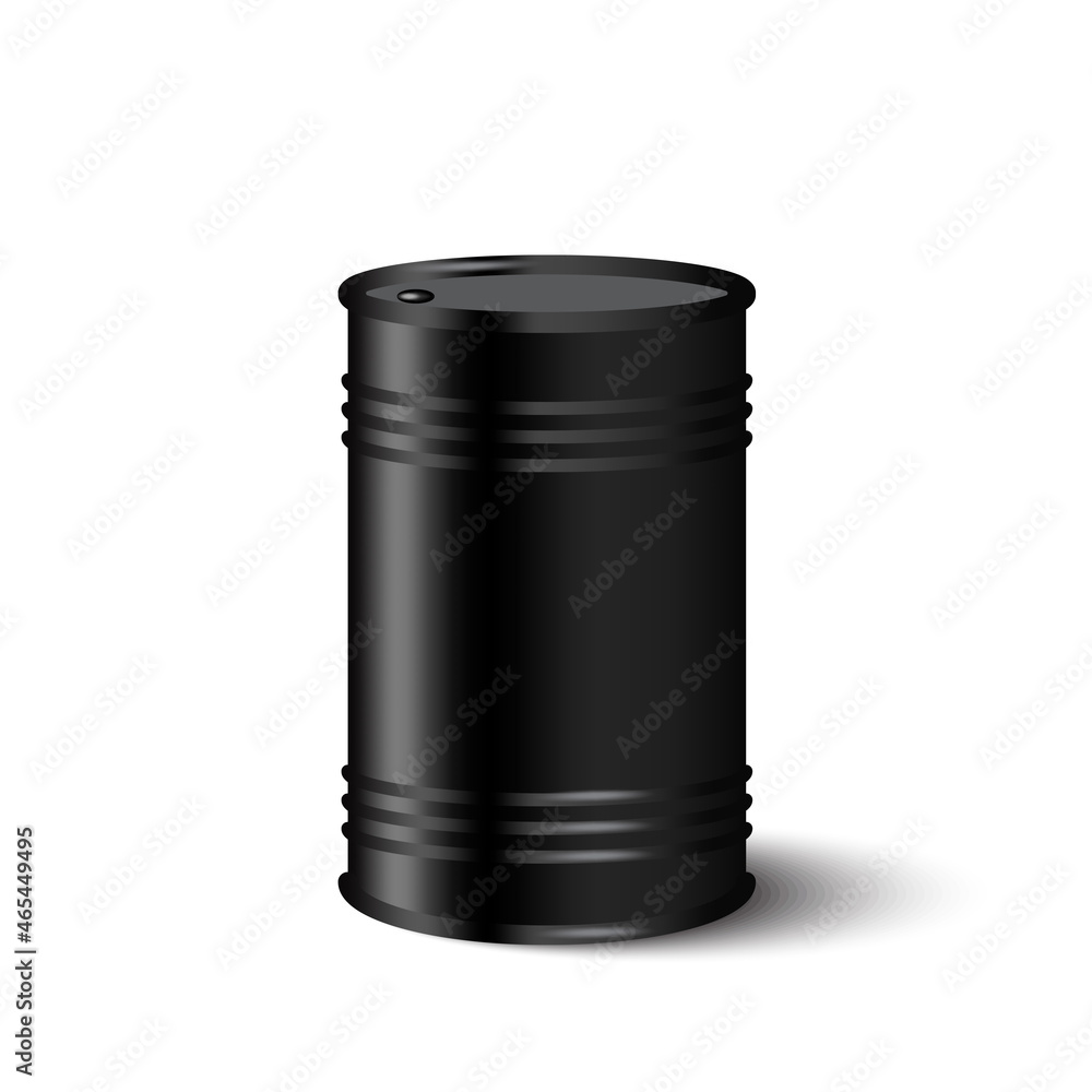 Black metal barrel icon. Oil industry. Business background. Simple flat design. Vector illustration. Stock image. Black metal barrel icon. Oil industry. Business background. Simple flat design. Vector illustration. Stock image.