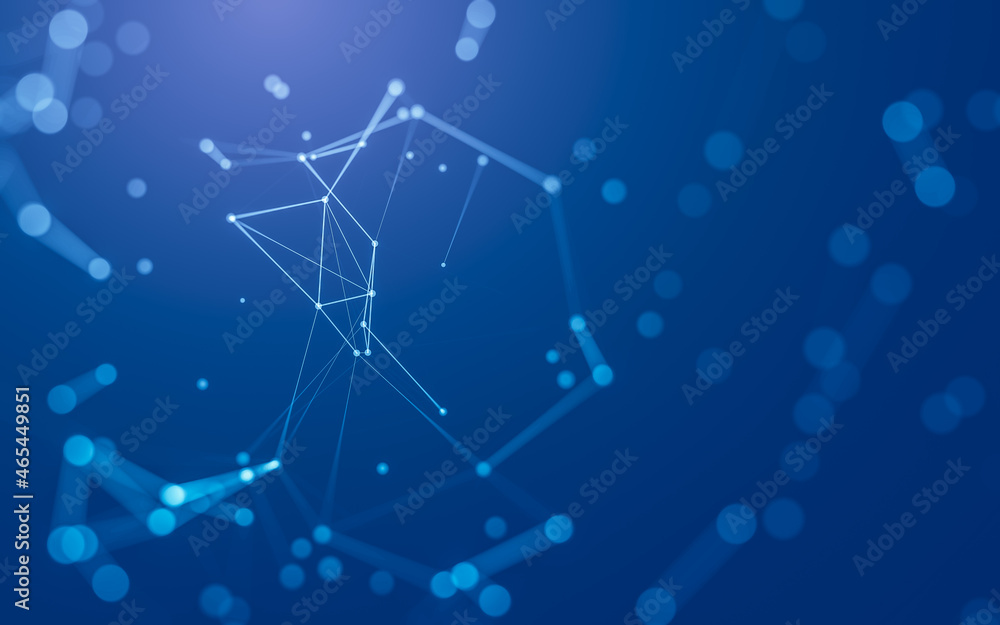 Abstract background. Molecules technology with polygonal shapes, connecting dots and lines. Connection structure. Big data visualization. Abstract background. Molecules technology with polygonal shapes, connecting dots and lines. Connection structure. Big data visualization.