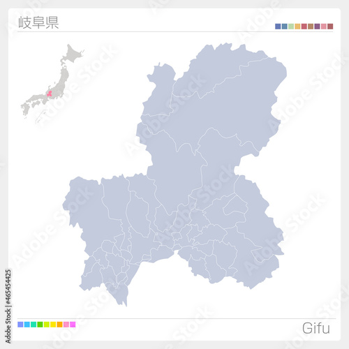 岐阜県の地図・Gifu