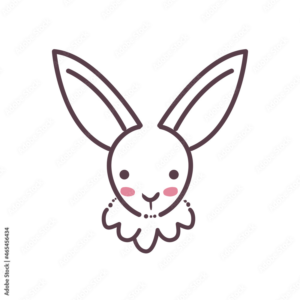 bunny face silhouette bunny face silhouette