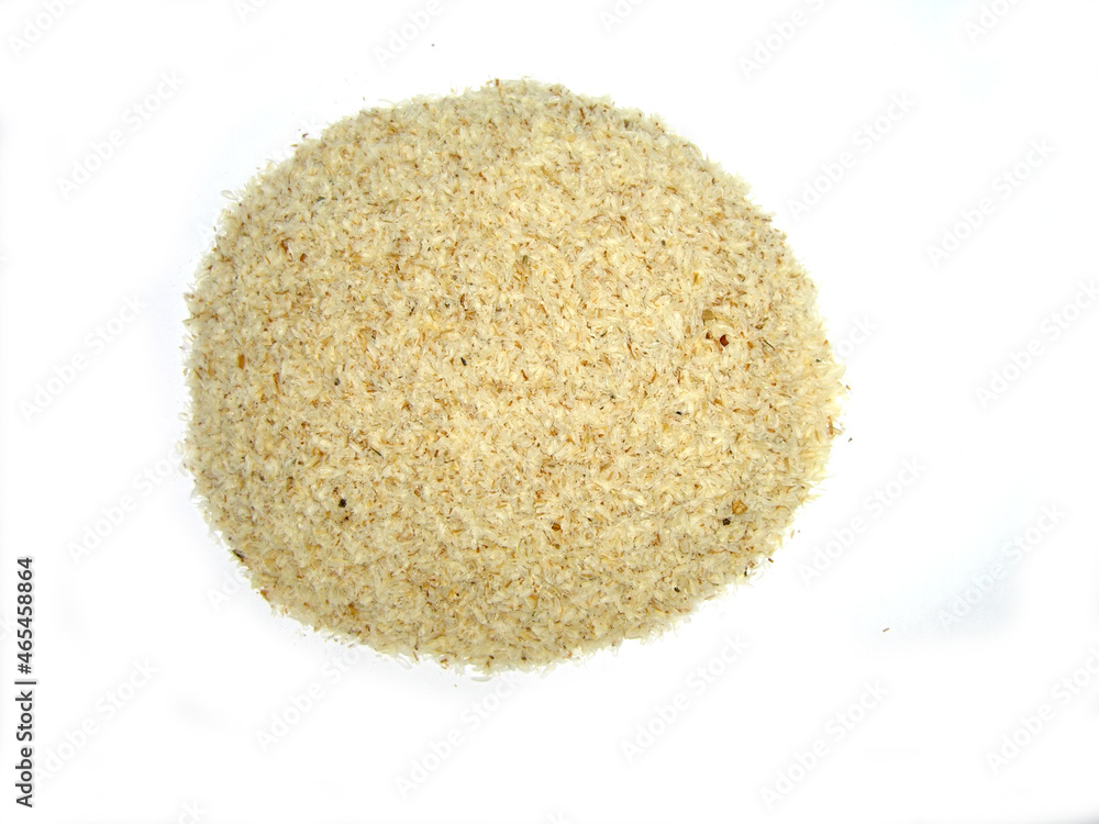psyllium husk, a cocklebur isolated on white background psyllium husk, a cocklebur isolated on white background