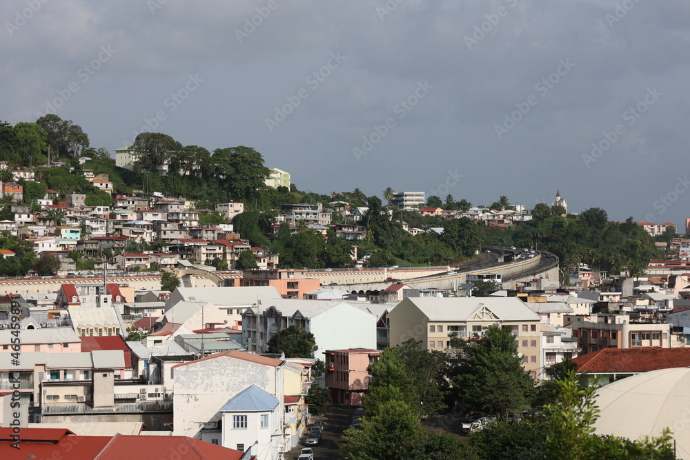 Vue de la rocade de Fort-de-France en Martinique