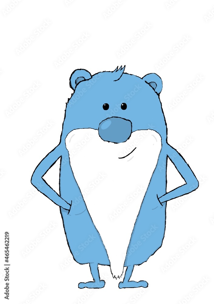 Fototapeta premium Blauer Bär mit Bart