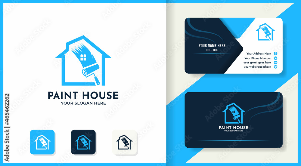 paint house logo design and business card