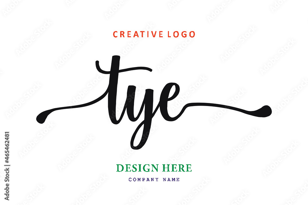 TYE lettering logo is simple, easy to understand and authoritative TYE lettering logo is simple, easy to understand and authoritative