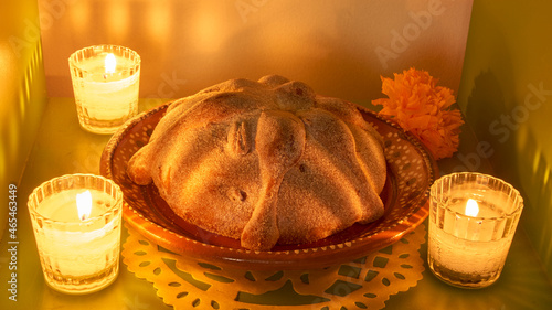 traditional bread of the dead, mexican celebration