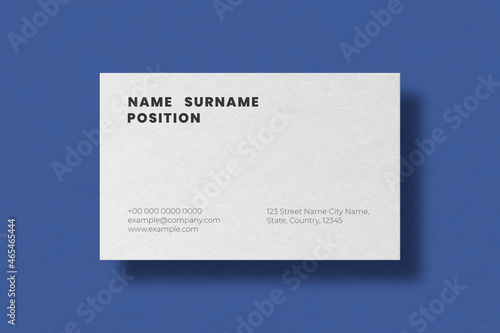Simple business card mockup vector in white tone