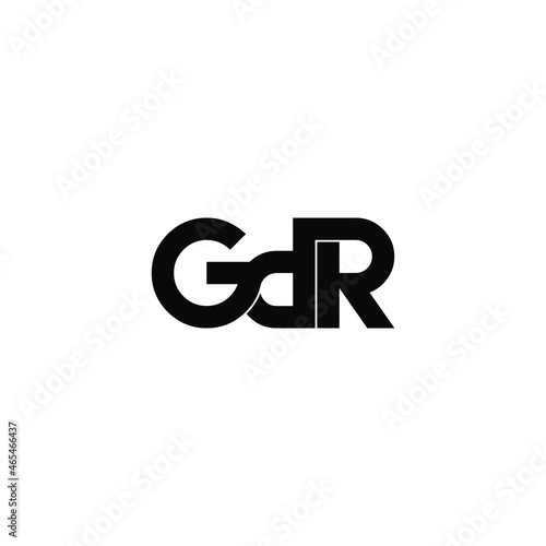 gdr initial letter monogram logo design