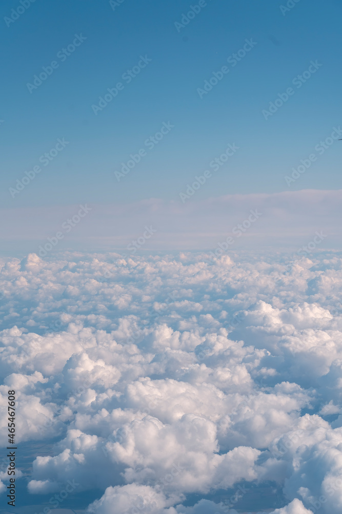 Fototapeta premium Blue sky and white clouds from high point , in day time