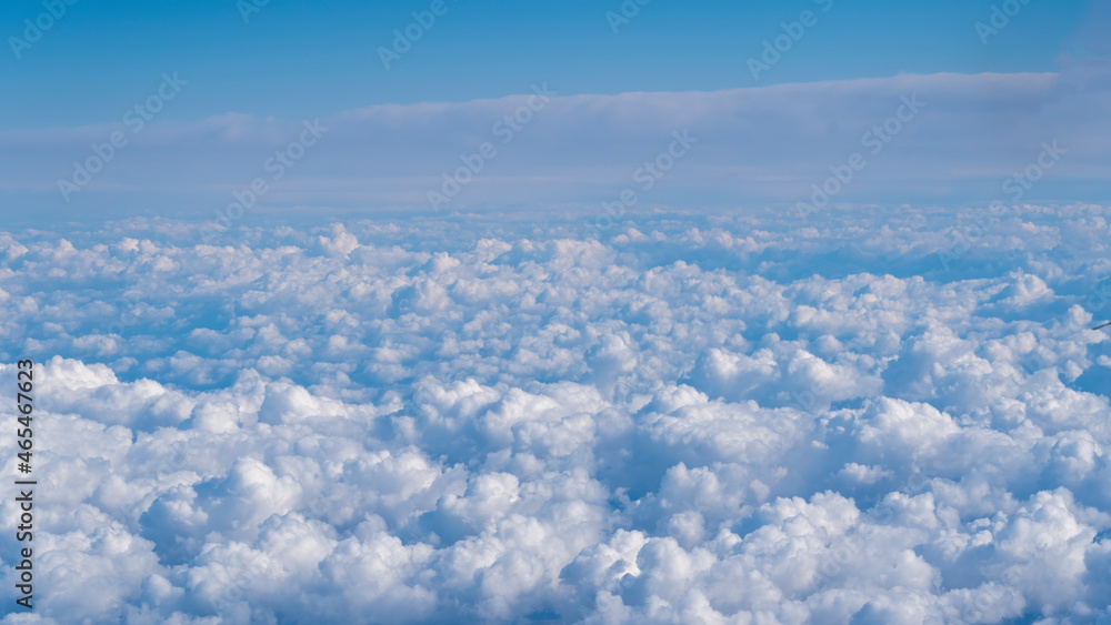 Fototapeta premium Blue sky and white clouds from high point , in day time