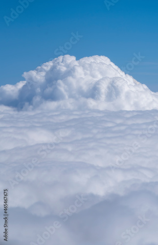 Blue sky and white clouds from high point , in day time © omar