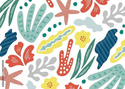 華やかな植物の模様