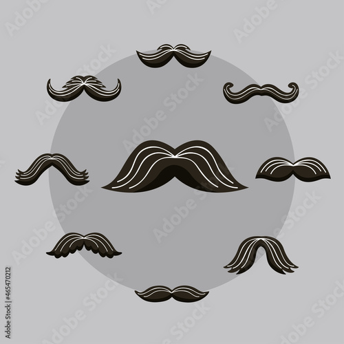 mustaches styles nine icons