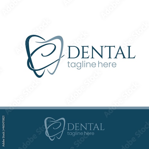Letter C Tooth Dental Logo Design