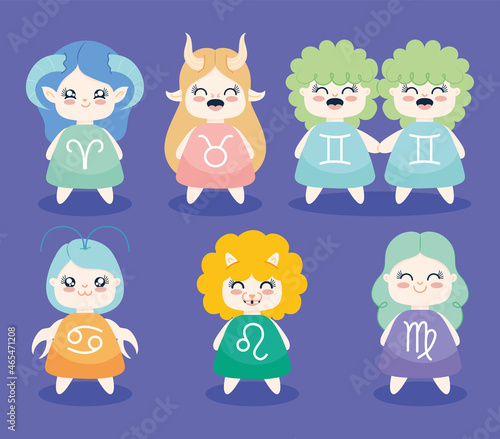 kawaii zodiac characters