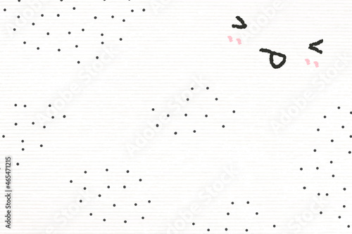 Cute emoticons background vector sticking tongue out in doodle style