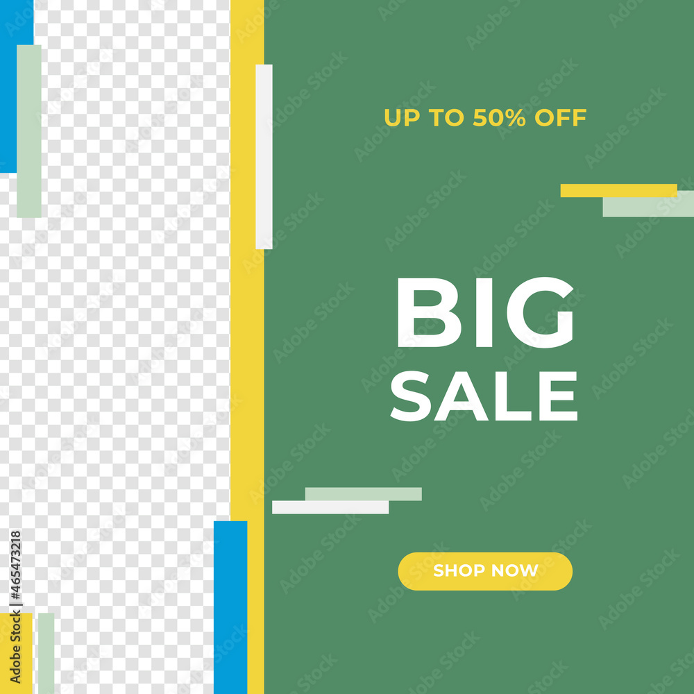 Fototapeta premium Mega big sale banner template in bright colors. vector design template. Vector illustration Sale banner template design, Big sale special. Super Sale, end of season special offer banner.