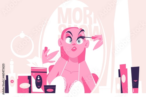 Girl doing makeup