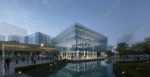 beautiful 3d architectural rendering design model of shopping mall in high population cities