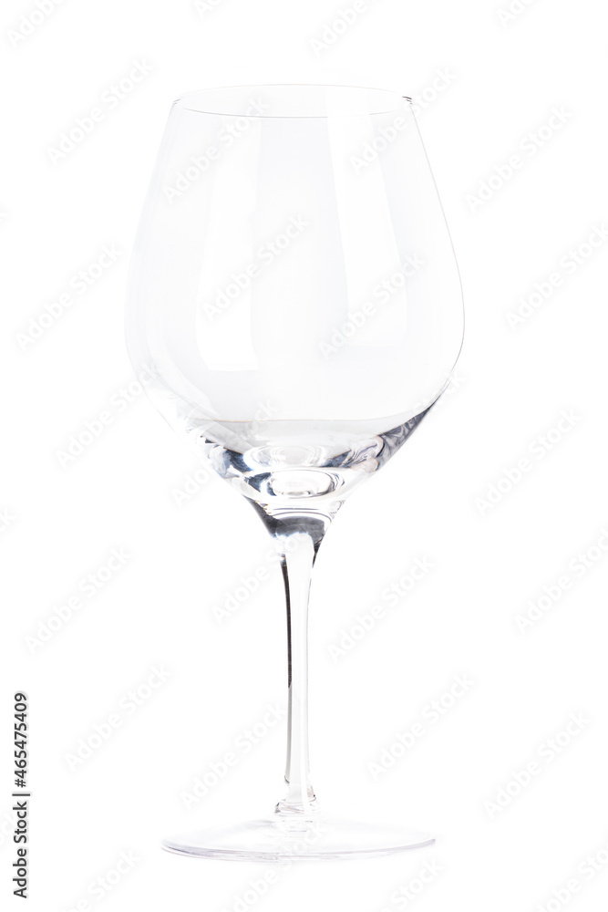 Empty wine glass, isolated on a white background Empty wine glass, isolated on a white background