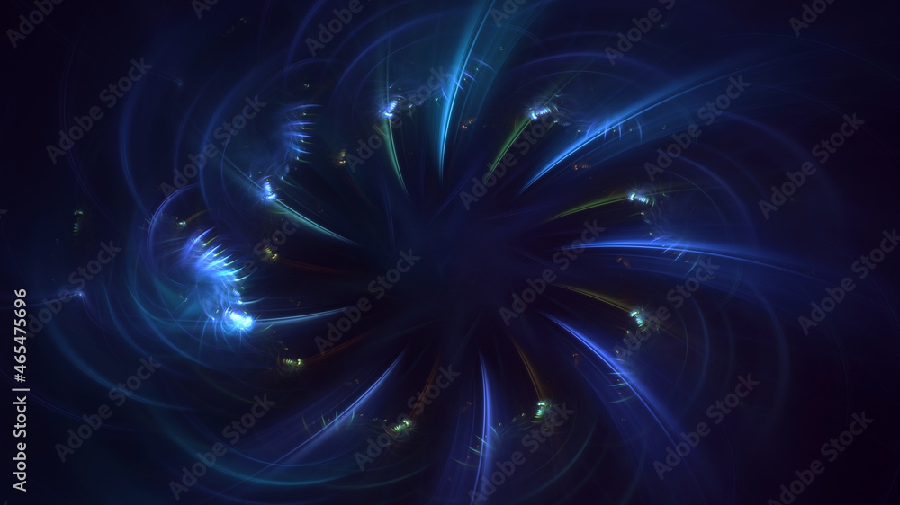 Fototapeta premium 3D rendering abstract round light background