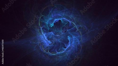 3D rendering abstract colorful fractal light background