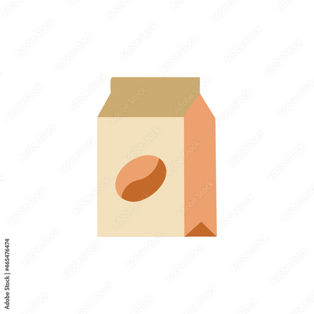 coffee bean package icon in color icon, isolated on white background coffee bean package icon in color icon, isolated on white background