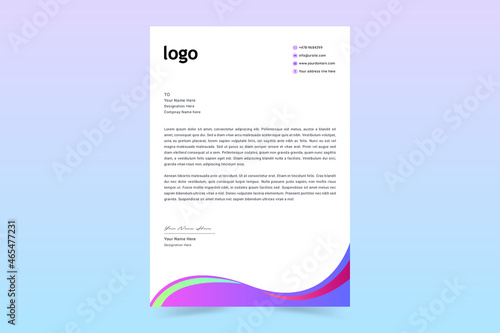 Letterhead Design Simple Minimalist And Creative. Business Style Letterhead Templates For Your Business, The Letterhead Element Of Stationery Design. Vector Illustration