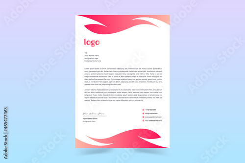 Letterhead Design Simple Minimalist And Creative. Business Style Letterhead Templates For Your Business, The Letterhead Element Of Stationery Design. Vector Illustration