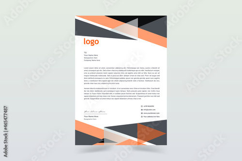 Letterhead Design Simple Minimalist And Creative. Business Style Letterhead Templates For Your Business, The Letterhead Element Of Stationery Design. Vector Illustration