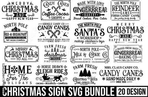 Christmas  farmhouse sign bundle design 