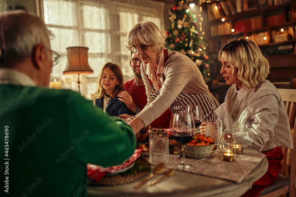 The whole family is getting together for Christmas lunch The whole family is getting together for Christmas lunch