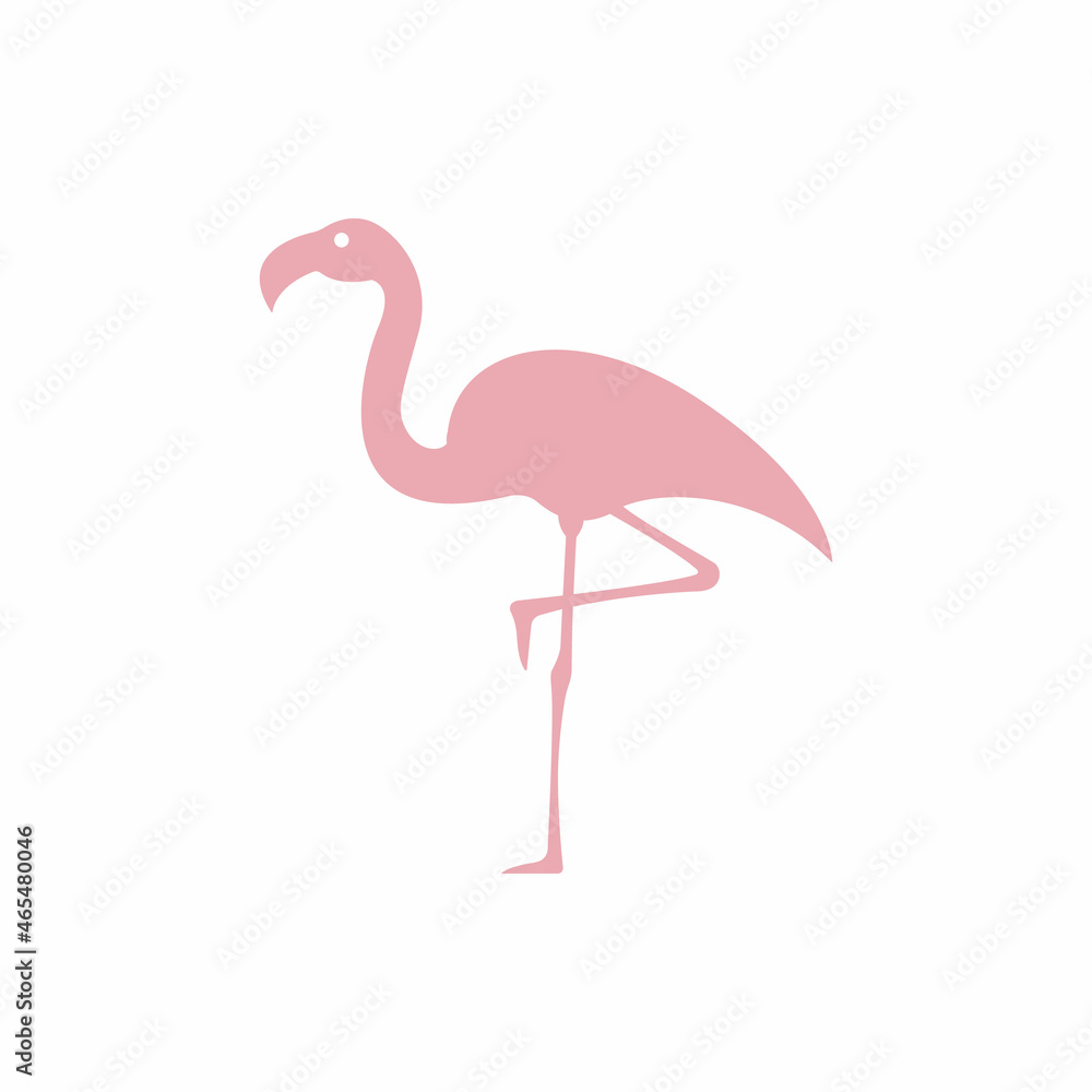 Fototapeta premium pink flamingo bird icon vector illustration