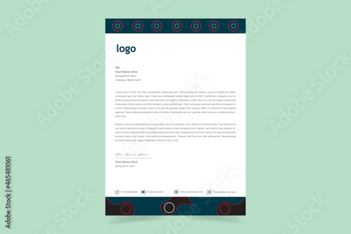 Simple Minimalist And Creative Professional business letterhead design. Corporate Letterhead Templates For Your Business company. The Letterhead Element Of Stationery Design. Vector Illustration