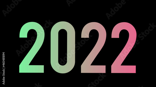 2022 New year colourful background texture stylist font illustration