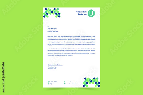 Corporate Letterhead Design. Business Style Letter Head Templates For Your Business. The Letterhead Element Of Stationery Design. Vector Illustration