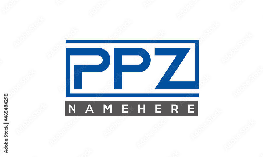 PPZ Letters Logo With Rectangle Logo Vector PPZ Letters Logo With Rectangle Logo Vector