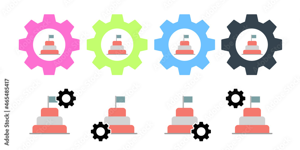 Cake usa flag vector icon in gear set illustration for ui and ux, website or mobile application Cake usa flag vector icon in gear set illustration for ui and ux, website or mobile application