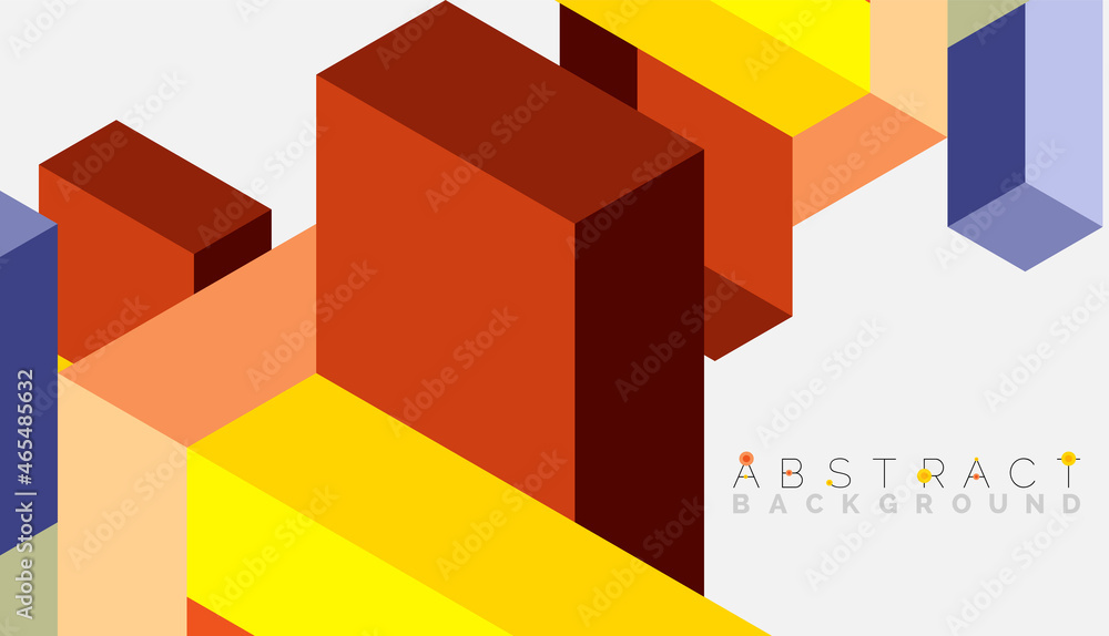 Abstract background. 3d cubes, cubic elements and blocks. Techno or business concept for wallpaper, banner, background, landing page Abstract background. 3d cubes, cubic elements and blocks. Techno or business concept for wallpaper, banner, background, landing page